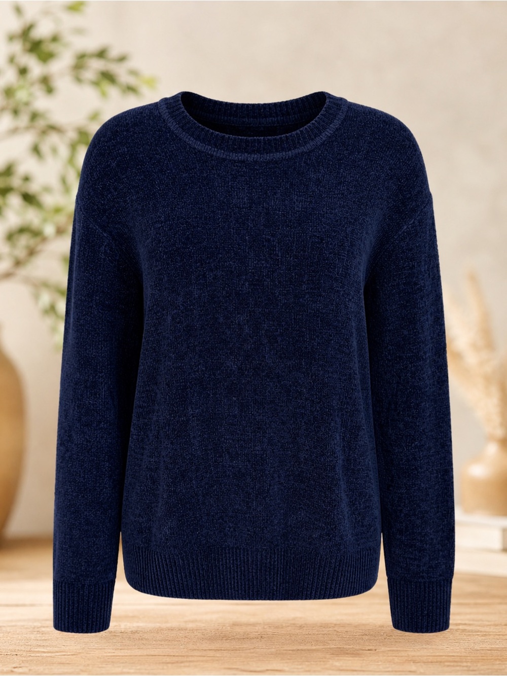 Croft & Barrow Size Large Dark Blue Knit Sweater